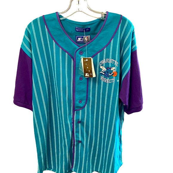 Vintage 90s Charlotte hornets Starter jersey - Picture 1 of 2